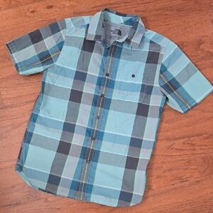 The North Face Men's Button Up Short Sleeve Plaid Shirt Size Small